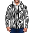 thumbnail image 1 of Wukai Zebra Skin Print Men's Zip-Up Hoodie,Fleece Full-Zip Hoodie for Men, Hooded Sweatshirt-Medium, 1 of 5