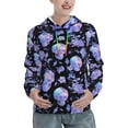 thumbnail image 1 of Wukai flower Skull crystal Print Womens Hoodies Fleece Sweatshirts Long Sleeve Sweaters Pullover Fall Outfits Winter Clothes-Medium, 1 of 7