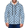 thumbnail image 1 of Wukai french Bulldog Face Print Men's Zip-Up Hoodie,Fleece Full-Zip Hoodie for Men, Hooded Sweatshirt-XX-Large, 1 of 5