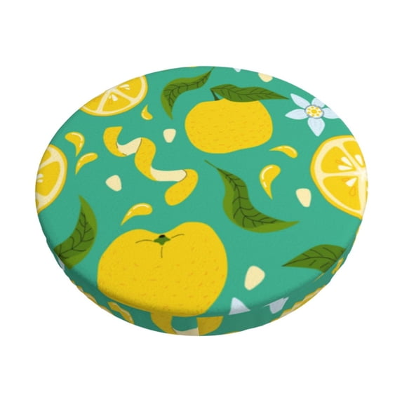Wukai fruits Bar Chair Covers,Barstool Covers Round, Stretch Round Bar Stool Covers,Washable Stool Cushion Slipcovers for 11-14 inch-13 inch
