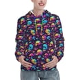 thumbnail image 1 of Wukai mushroom Skull star Print Womens Hoodies Fleece Sweatshirts Long Sleeve Sweaters Pullover Fall Outfits Winter Clothes-Small, 1 of 7