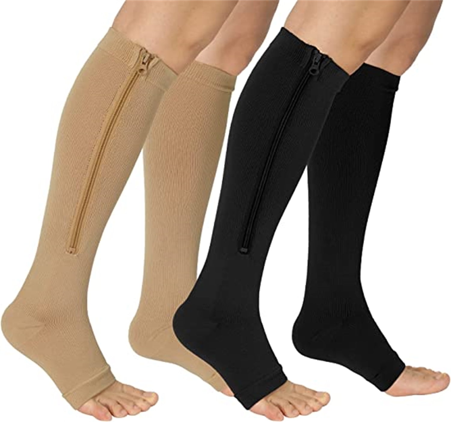 JNGSA 5 Pairs Orthopedic Toe Compression Socks, No Show Five Toes Socks,  Breathable Split Toe Five Finger Socks 