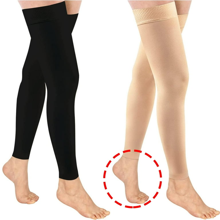 Footless thigh top high socks
