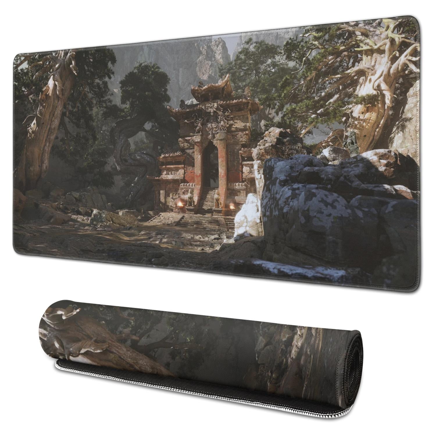 Wukong Gaming Mouse Pad No Skid Fashion Rubber Mousepads for Table Desk Alpine Scenery Big Trees ) Mousepad Gaming for Computer Wireless Mouse Decoration (31.5x15.7in)