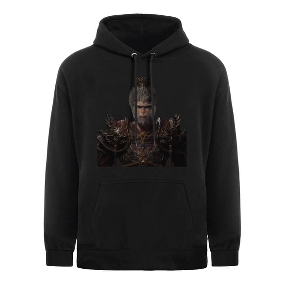 Wukong Hoodie Sweatshirt Monkey King Myths Gods Pullover Hoodie :Wu Kong Black Hoodie
