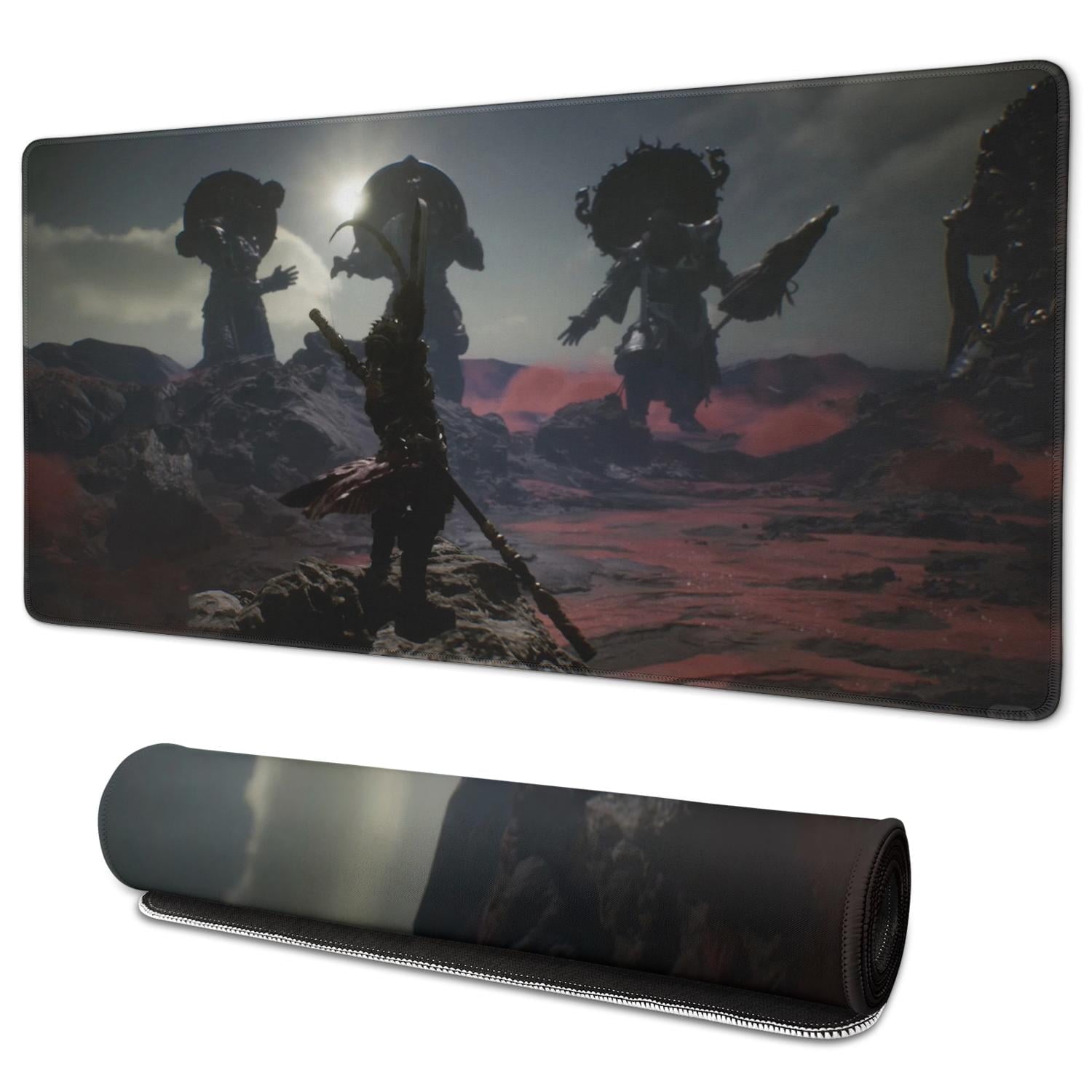 Wukong Mouse Pad Non Slip Wukong Rubber Mousepad for Table Desk Wukong, the Four Heavenly Kings Mousepad Gaming for Computer Desk Laptop Decoration (35.4x15.7in)