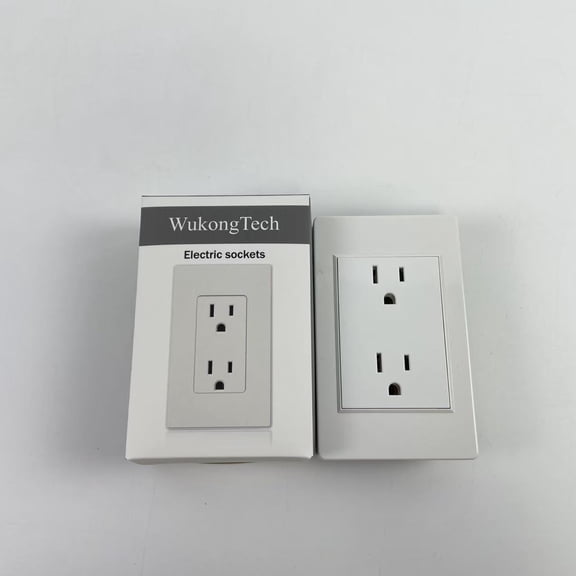 WukongTech Electric sockets,20 Amp Outlet, Tamper-Resistant GFI Receptacle with LED Indicator, Self-Test Ground Fault Circuit Interrupter, Decorator Wall Plates and Screws Included, White