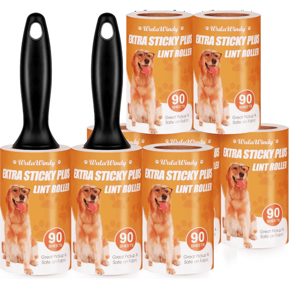 Lint Roller for Pet Hair, Extra Sticky Lint Rollers Pet Hair Remover for Clothes, Work Great on Pet Hair Value Pack (4 Pack)