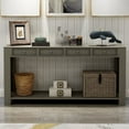 thumbnail image 1 of Wulawindy Console Table for Entryway Hallway Sofa Table with Storage Drawers and Bottom Shelf, 1 of 7