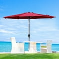 thumbnail image 1 of Wulful 10 ft Outdoor Market Patio Umbrella, Red, 1 of 7