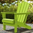thumbnail image 1 of Wulful Folding Plastic HDPE Patio Adirondack Chair, Apple Green, 1 of 5
