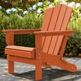 thumbnail image 1 of Wulful Folding Plastic HDPE Patio Adirondack Chair, Orange, 1 of 5
