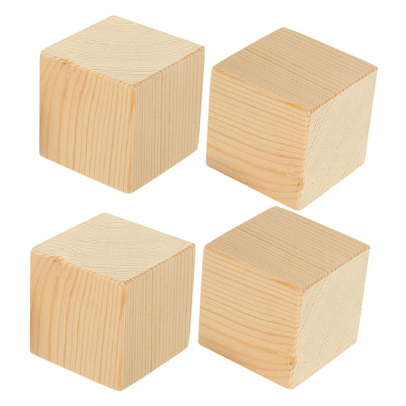 UPKOCH Furniture Raisers Blocks Wood For Homeowners Storage 4Pcs 2.0x2.0x2.0in