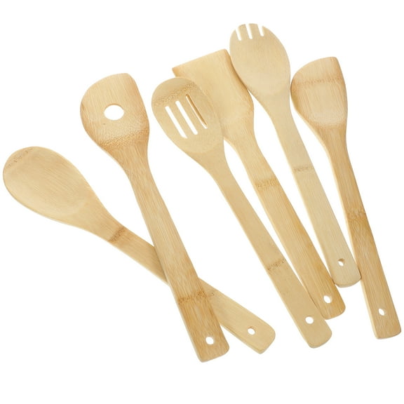 Wunno 6pcs Eco-friendly Wooden Cooking Spatula Kitchen Halloween Carved Utensil Set