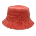 thumbnail image 1 of Wuphunn Bucket Hat Fishermans Hat Floppy Sun Hats for Women Beach Bucket Hat Ladies Summer Hats Cotton Sun Hat Mens Bucket Hats Men Bucket Hat Sun Hats for Women Orange One Size, 1 of 3