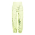 thumbnail image 1 of Wuphunn Casual Lightweight Boho Harem Pants High Smocked Waist tie dye pants women yoga daily wear Yellow S, 1 of 6
