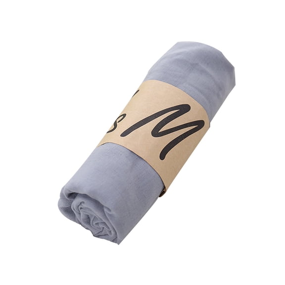 Wuphunn Cotton Blend Crinkle Scarf, Women Solid Color Lightweight All Season Travel Wrap Gray 50