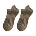 thumbnail image 1 of Wuphunn Cotton Mesh Low Cut Ankle Socks for Men, Heel Tab Design Breathable Athletic Daily Sports Socks Coffee A, 1 of 1