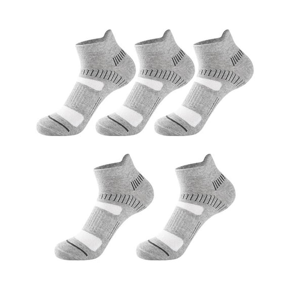 Wuphunn Cotton Socks with Non Slip Grips Comfort Socks Summer Socks for Women Running Socks Athletic Socks Bulk Socks Golf Socks for Men Soft Socks Light Ashy One Size