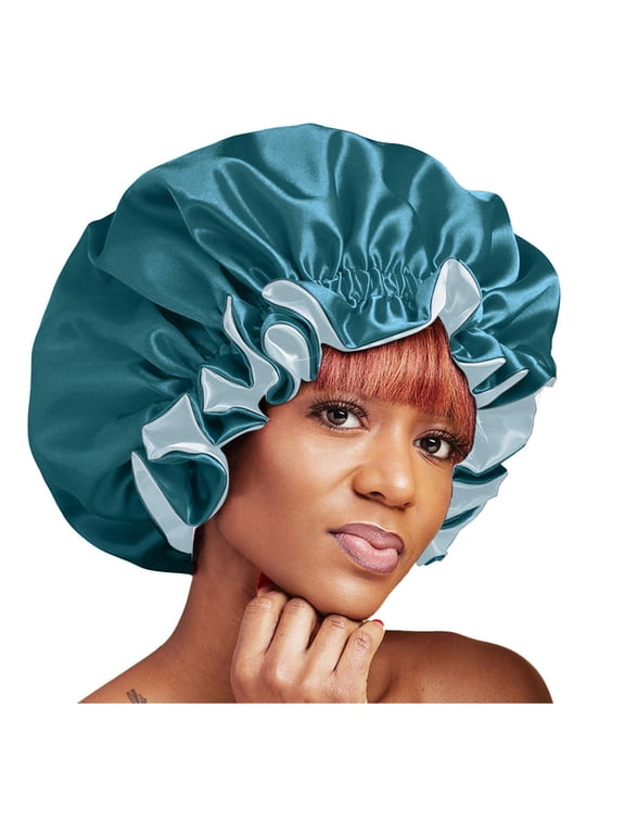 Hair Wrap for Sleep Hair Cap for Sleep Bonnet Queen Bonnets for Women Hair Turban for Sleeping Sleep Accessories Women Large Hair Bonnet Hair Wraps for Sleeping Blue One Size