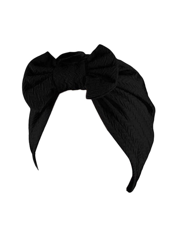 Head Covering African Head Wrap Chemo Headwear for Women Winter Hijabs for Women Muslim Head Coverings Bonnet Chemo Cap Black One Size