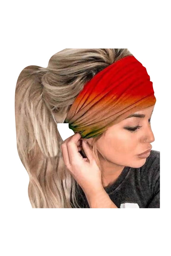 Headbands for Women Head Wraps for Women Thick Headbands for Women Head Covering Sweat Headbands for Women Work Out Headband for Women Workout Headbands Red One Size