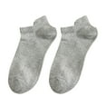 thumbnail image 1 of Wuphunn Mens Heel Tab Mesh Ankle Socks, Lightweight Cotton Low Cut Athletic Daily Socks Gray A, 1 of 1