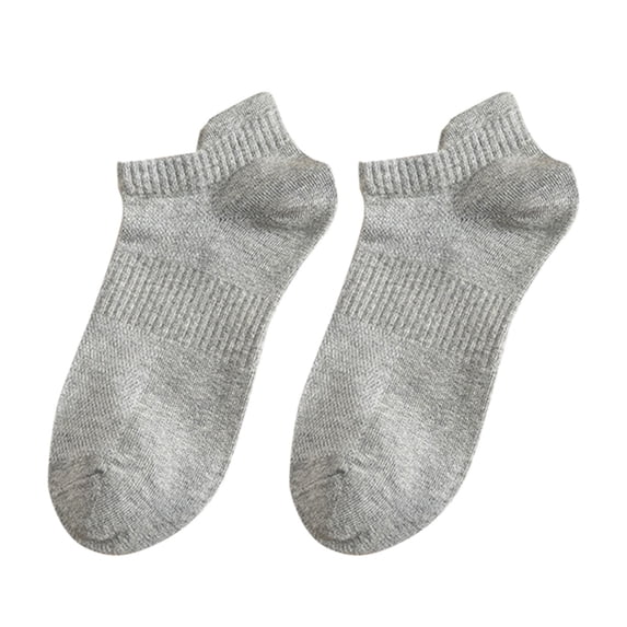 Wuphunn Mens Heel Tab Mesh Ankle Socks, Lightweight Cotton Low Cut Athletic Daily Socks Gray A