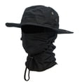 thumbnail image 1 of Wuphunn Outdoor Integrated Sun Hat & Full Face Balaclava Combo, Wide Floppy Brim Boonie Style UV Shield Adjustable Drawstring Fishing Travel Set C One Size, 1 of 6
