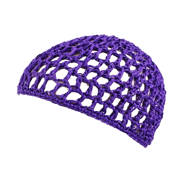 Wuphunn Stretch Cotton Full Coverage Sleep Hair Net Lightweight Breathable Hair Wrap Net Gentle Nighttime Hair Protection Cover Purple One Size