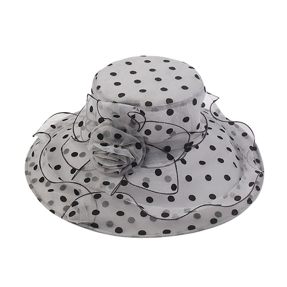 Wuphunn Sun Hats for Women Fancy Hats for Women Packable Sun Hat Gardening Hat Beach Accessories for Women Organza Hat Wide Brim Derby Hats for Women Beach Hat Sun Hat Gray M