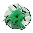 thumbnail image 1 of Wuphunn Tea Party Fascinator Hats for Womens 50s Floral Feather Headwear Derby Hats for Wedding Cocktail Party Hat Green One Size, 1 of 3