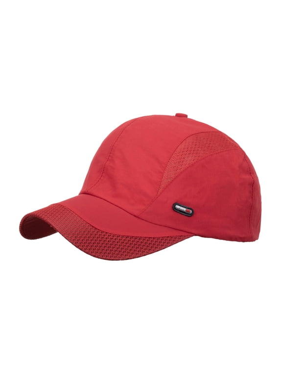 Trucker Hat Mens Beach Hat Snapback Hat Men Caps Pickleball Hats for Men Lightweight Breathable Running Caps for Men and Women Baseball Cap Beach Cap Running Hat Red One Size