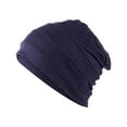 thumbnail image 1 of Wuphunn Turbans for Women Turban Head Wrap Chemo Headwear for Women Pre-tied Head Wraps for Women Head Covers for Chemo Patients Head Coverings for Women Head Scarf for Women Navy One Size, 1 of 3