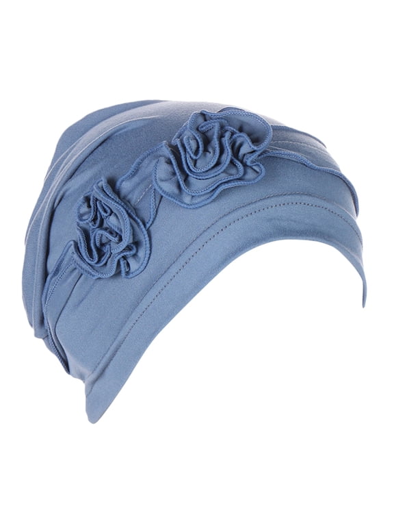 Turbans for Women Turbin Turbans for Women Wrap Cap Chemo Headwear for Women Headwraps for Women Head Covers for Chemo Patients Turban Head Wrap Cute Cancer Head Wraps Blue One Size