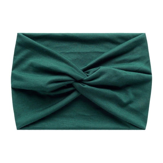 Wuphunn Twist Knot Headband, Wide Stretchy Soft for Women Daily Wear Yoga Workout A Green One Size