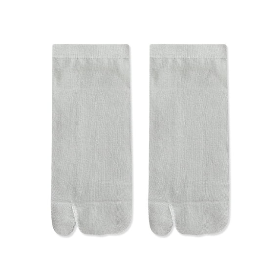 Wuphunn Unisex Solid Plain Tabi Split Two Toe Crew Socks Elastic Stretch Cuff Mid Calf Length Breathable Separated Big Toe Socks For Flip Flop Geta Sandal Daily Casual Wear Q1 Light Blue One Size