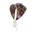 thumbnail image 1 of Wuphunn Women Boho Floral Crochet Triangle Head Kerchief, Adjustable Tie Back Knitted Headscarf, Lightweight Red One Size, 1 of 1
