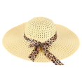 thumbnail image 1 of Wuphunn Women Foldable Wide Brim Floppy Straw Hat, Beach Vacation Outdoor Sun Headwear Yellow One Size, 1 of 1