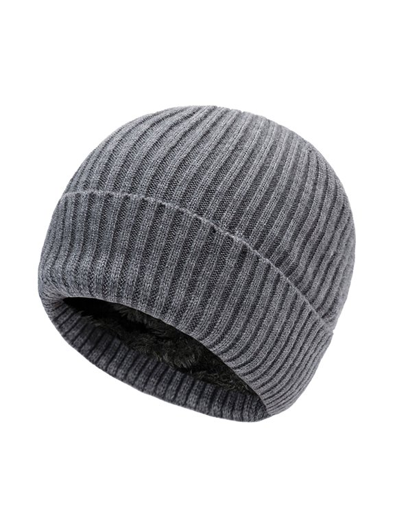 Women's Skullies & Beanies Ribbed Crossed Chunky Cable Knit Toboggan Hats Beanie for Women Beanie Hat Thermal Beanie Beanie for Women D Gray One Size