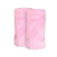 thumbnail image 1 of Wuphunn Womens Long Faux Fur Leg Warmers, Soft Shaggy Boot Cuff Sleeves for Rave Festival Outfits Light Pink One Size, 1 of 1