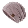 thumbnail image 1 of Wuphunn Womens Winter Knitted Beanie Hat Warm Fleece Lined Skull Beanie Ski Cuff Cap with Pom Womens Winter Hat Beanie Hat women hat Pink One Size, 1 of 5