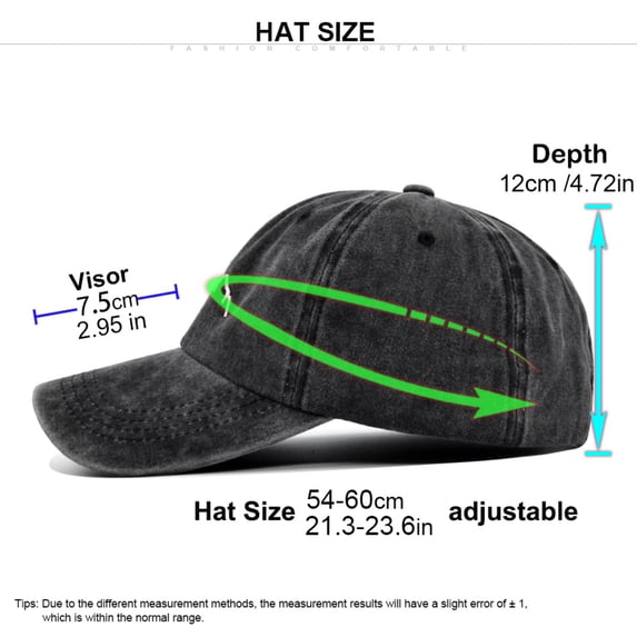 Wuphunn embroidered trucker hat Classic Unisex Cotton Adjustable Low Crown Baseball Cap Gray One Size