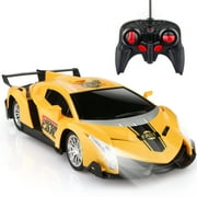 Wupuaait 1/18 RC Lamborghini Electric Sport Racing Remote Control Car Toys for 3-12 Years Old Kids, Yellow (Batteries Not Included)