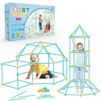 Wupuaait Fort Building Kit DIY Construction Castle Toy for 3-9 Y Children with 140 Pcs