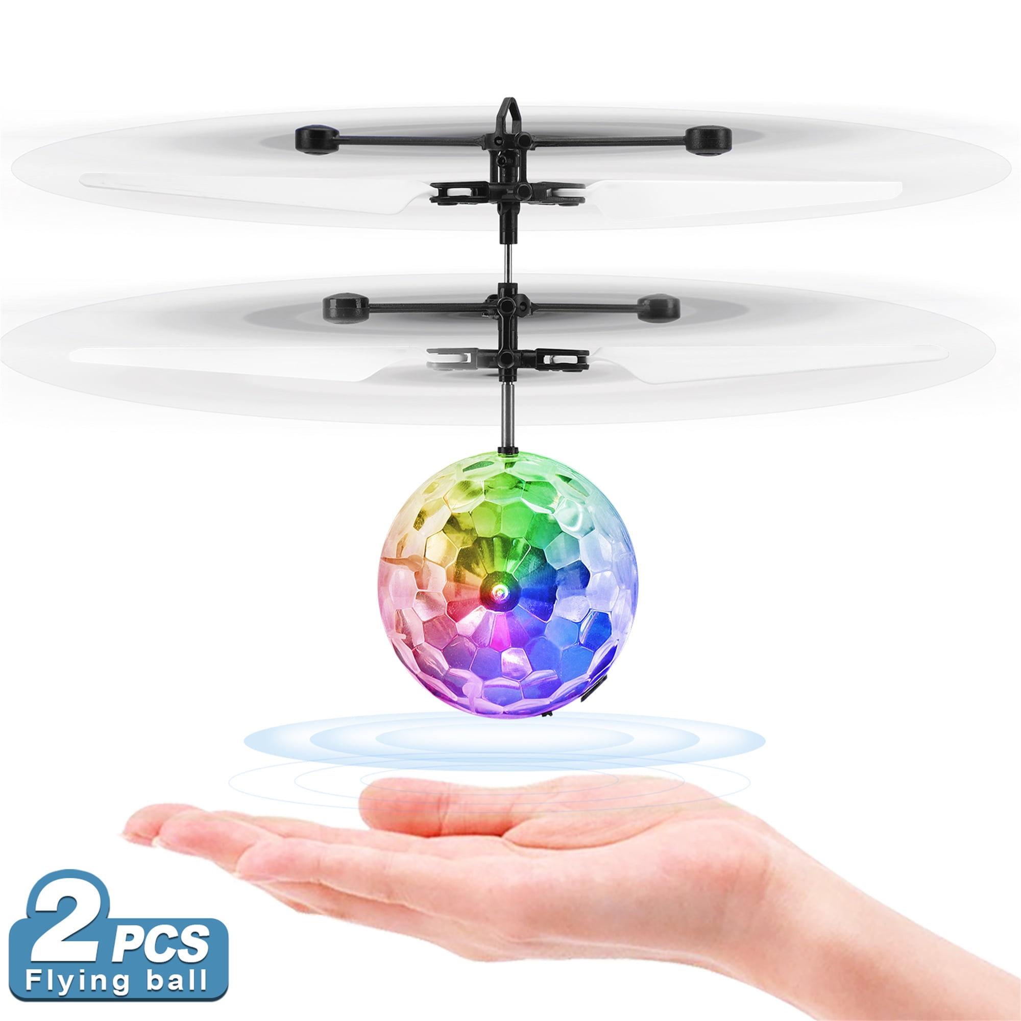 Wupuaait LED Hover Flying Ball Toys Rechargeable with Remote 3 Years Old 2 Pack Walmart