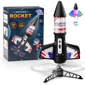 Wupuaait Rocket Launcher Toy with Self Launching Motorized, Launch up to 200 ft, Model Rockets with Parachute Safely Land Birthday Gifts for 8-14 Kids, Blue