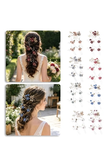 80 Piece Wedding Hair Pins Set with Storage Boxes, Crystal Pearl Rhinestone 23-Piece Wedding Hair Pins Set - Bridal Pearl Rhinestone  main image 4