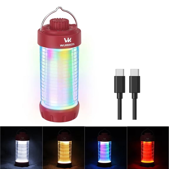 Wurkkos CL01 550LM Rechargeable Camping Lantern & LED Flashlight with RGB, Magnetic EDC Work Light, Portable Power Bank, Waterproof Mini Outdoor Lamp, 360 °   Lighting.