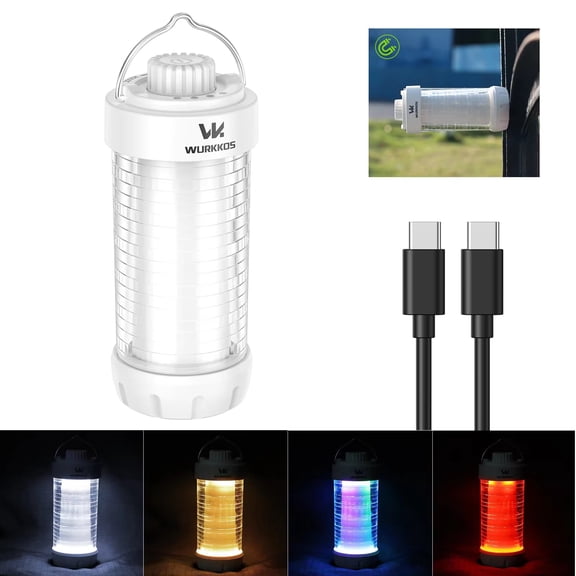 Wurkkos CL01 550LM Rechargeable Camping Lantern & LED Flashlight with RGB, Magnetic EDC Work Light, Portable Power Bank, Waterproof Mini Outdoor Lamp, 360 ° Lighting.
